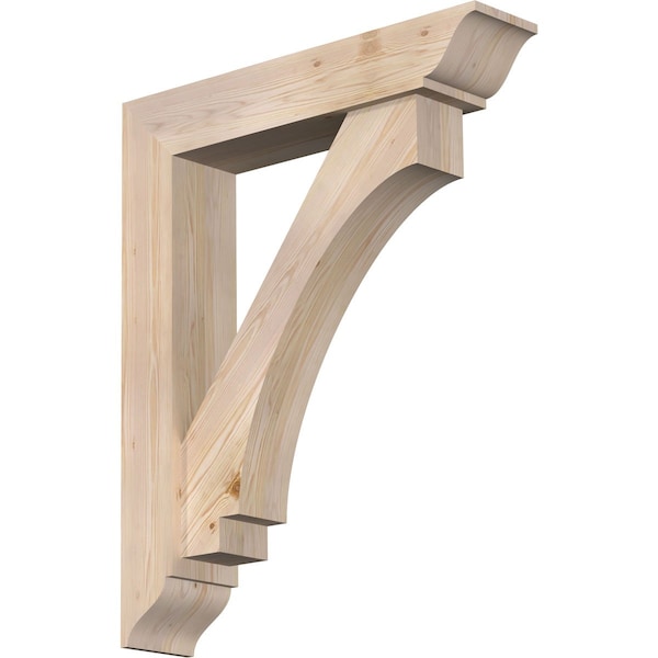 Ekena Millwork Imperial Traditional Smooth Bracket w/ Offset Brace, Douglas Fir, 7 1/2"W x 36"D x 44"H BKT0806X36X44IMP01SDF - main